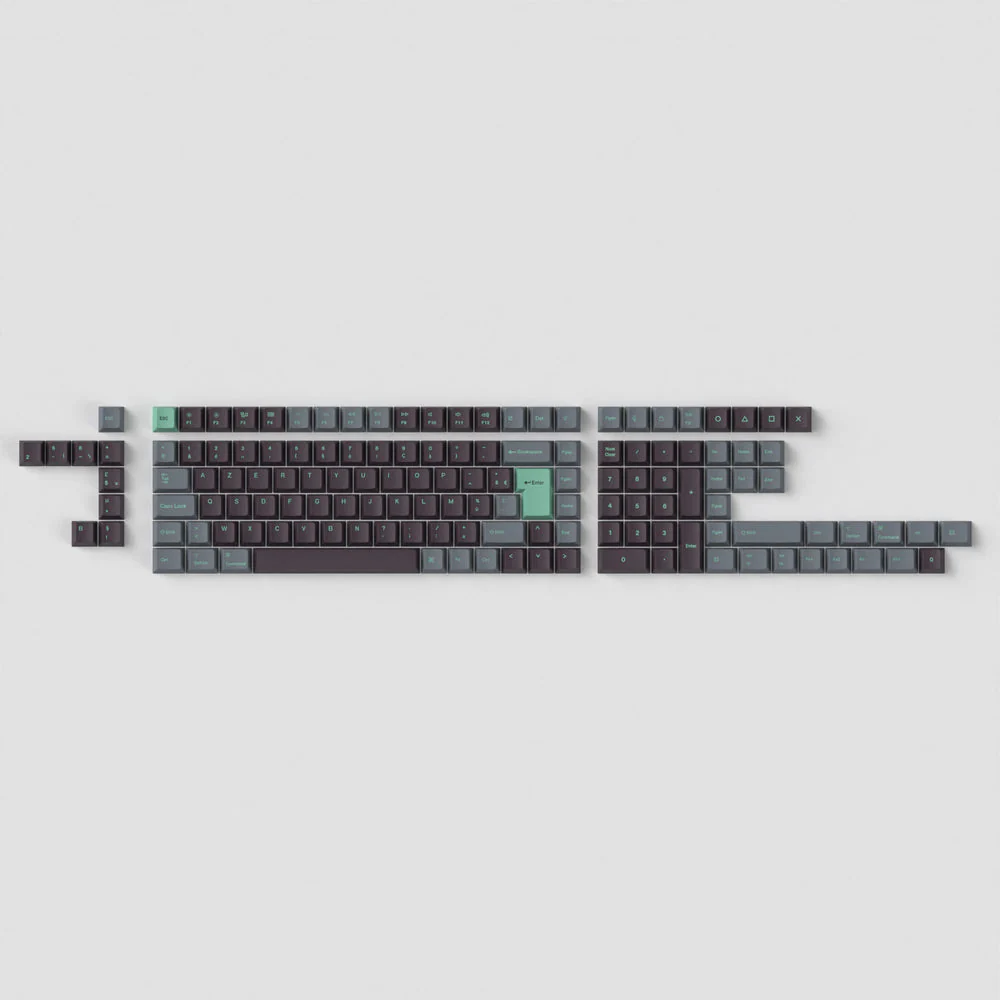 ISO Cherry Profile Dye-Sub PBT Full Set Keycap Set - Hacker Mint - Image 3