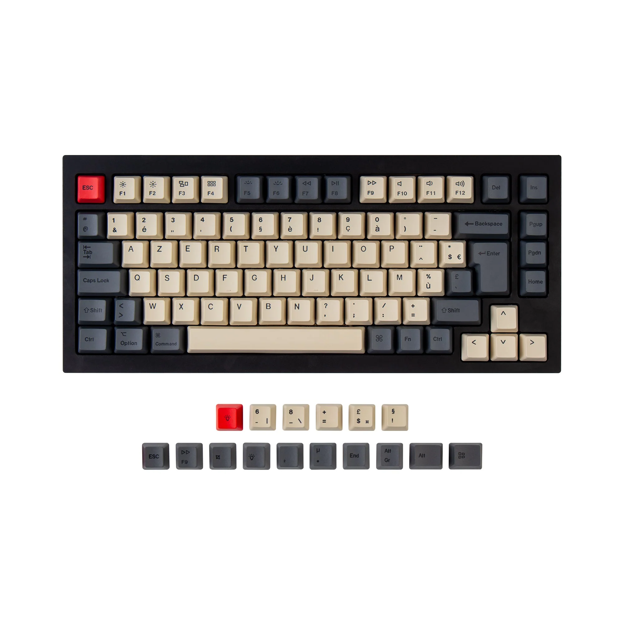ISO Q1 & Q1 Pro & V1 & K2 & K2 Pro OEM Dye-Sub PBT Keycap Set - Carbon - Image 4