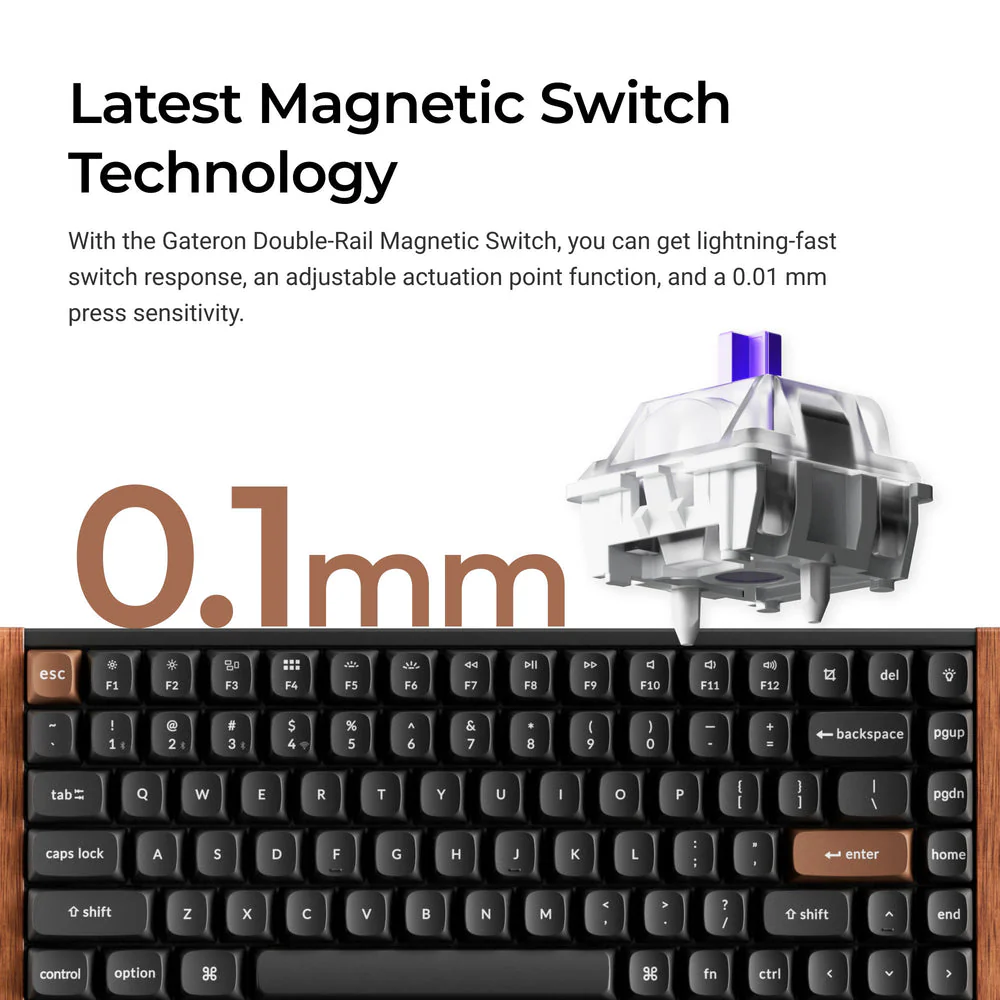 Keychron K2 HE Wireless Magnetic Switch Custom Keyboard (US ANSI Layout) - Image 3