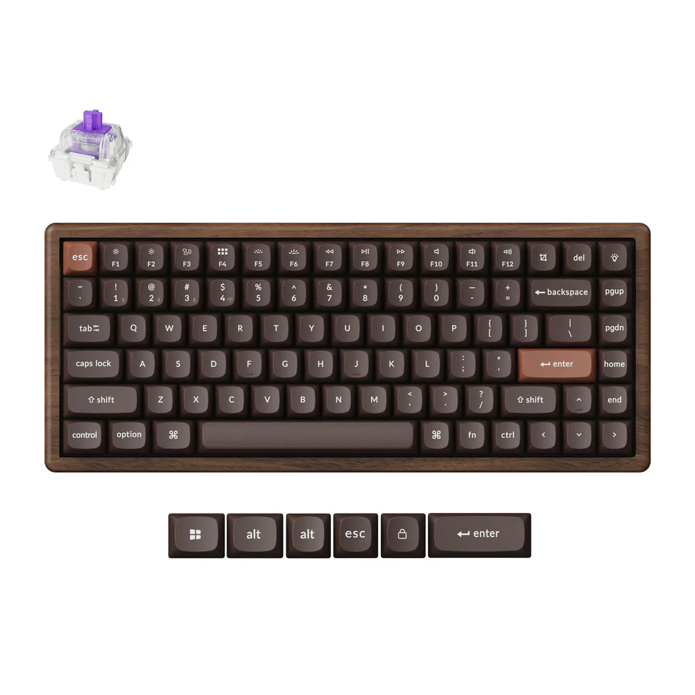 Keychron K2 HE Wireless Magnetic Switch Custom Keyboard - All Wood Special Edition (US ANSI Layout) - Image 7