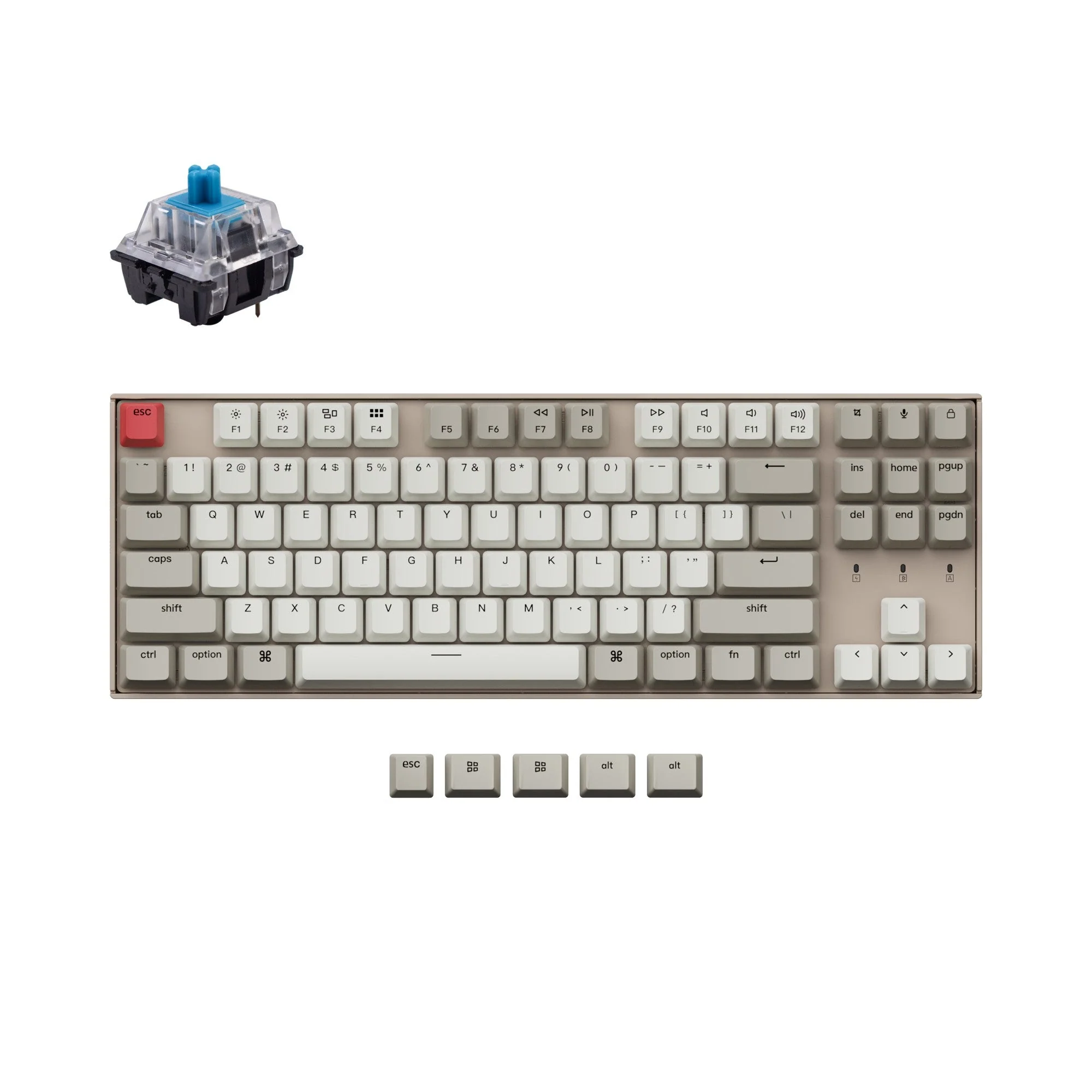 Keychron K8 Non-Backlight Wireless Mechanical Keyboard (US ANSI Layout) - Image 2