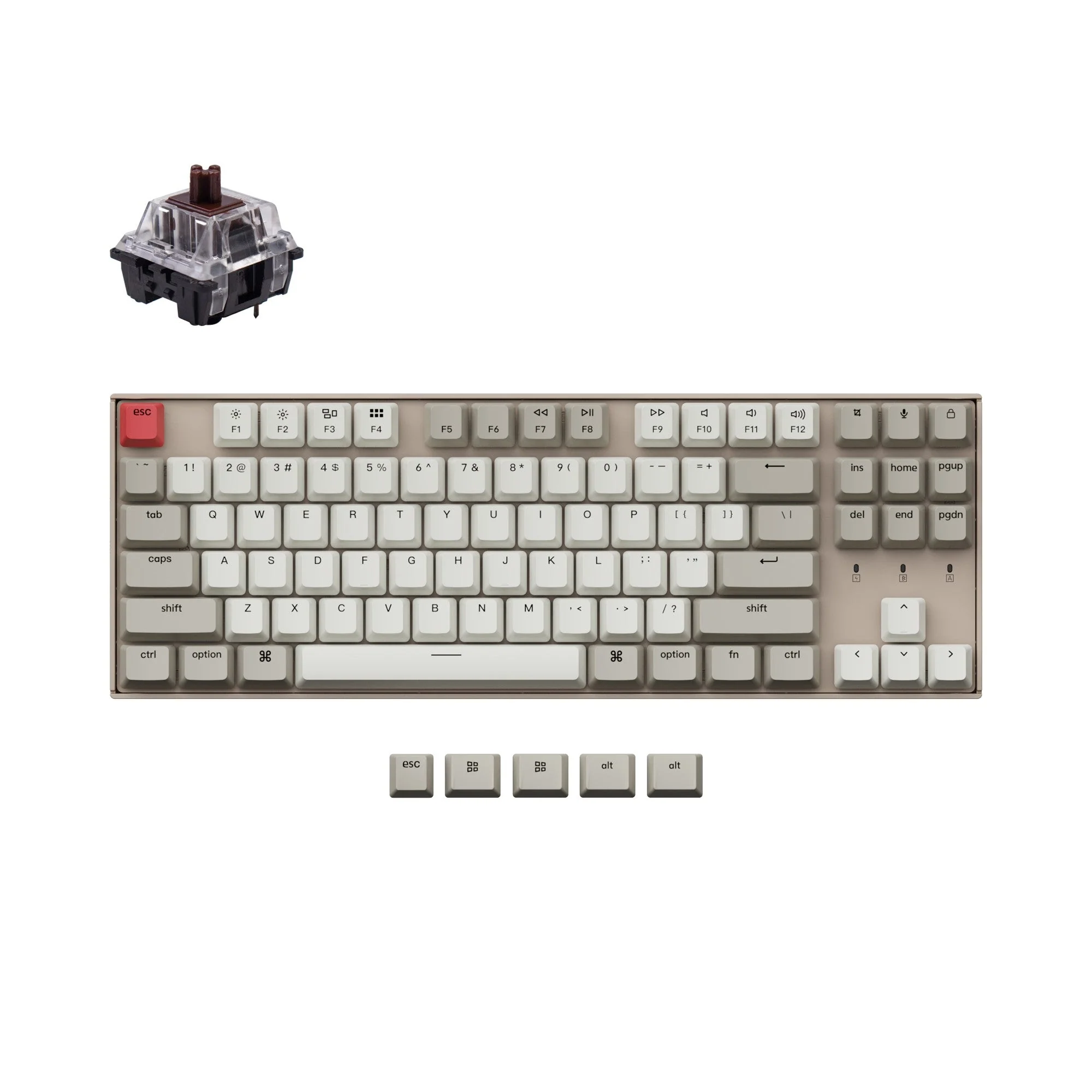 Keychron K8 Non-Backlight Wireless Mechanical Keyboard (US ANSI Layout) - Image 3