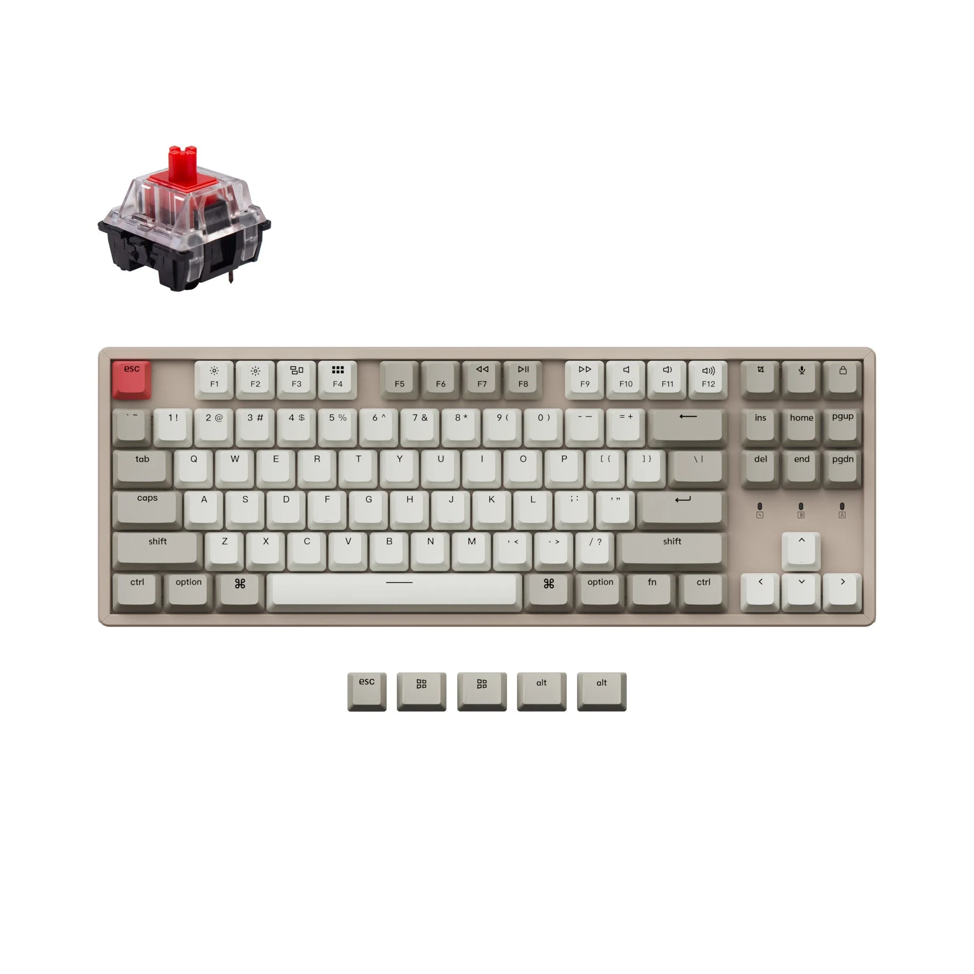 Keychron K8 Non-Backlight Wireless Mechanical Keyboard (US ANSI Layout) - Image 4