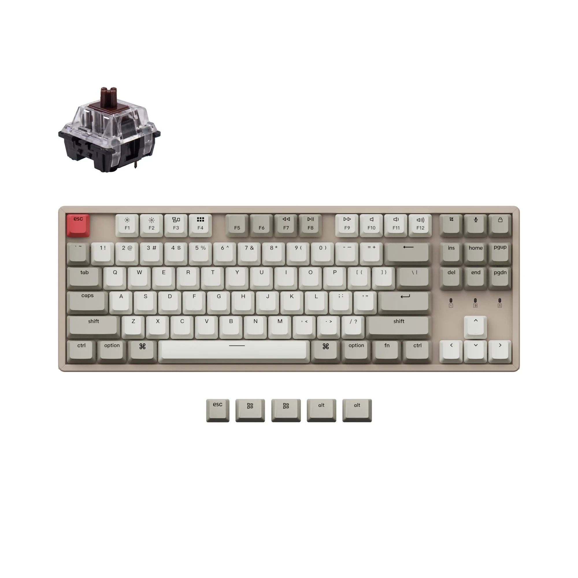 Keychron K8 Non-Backlight Wireless Mechanical Keyboard (US ANSI Layout) - Image 6