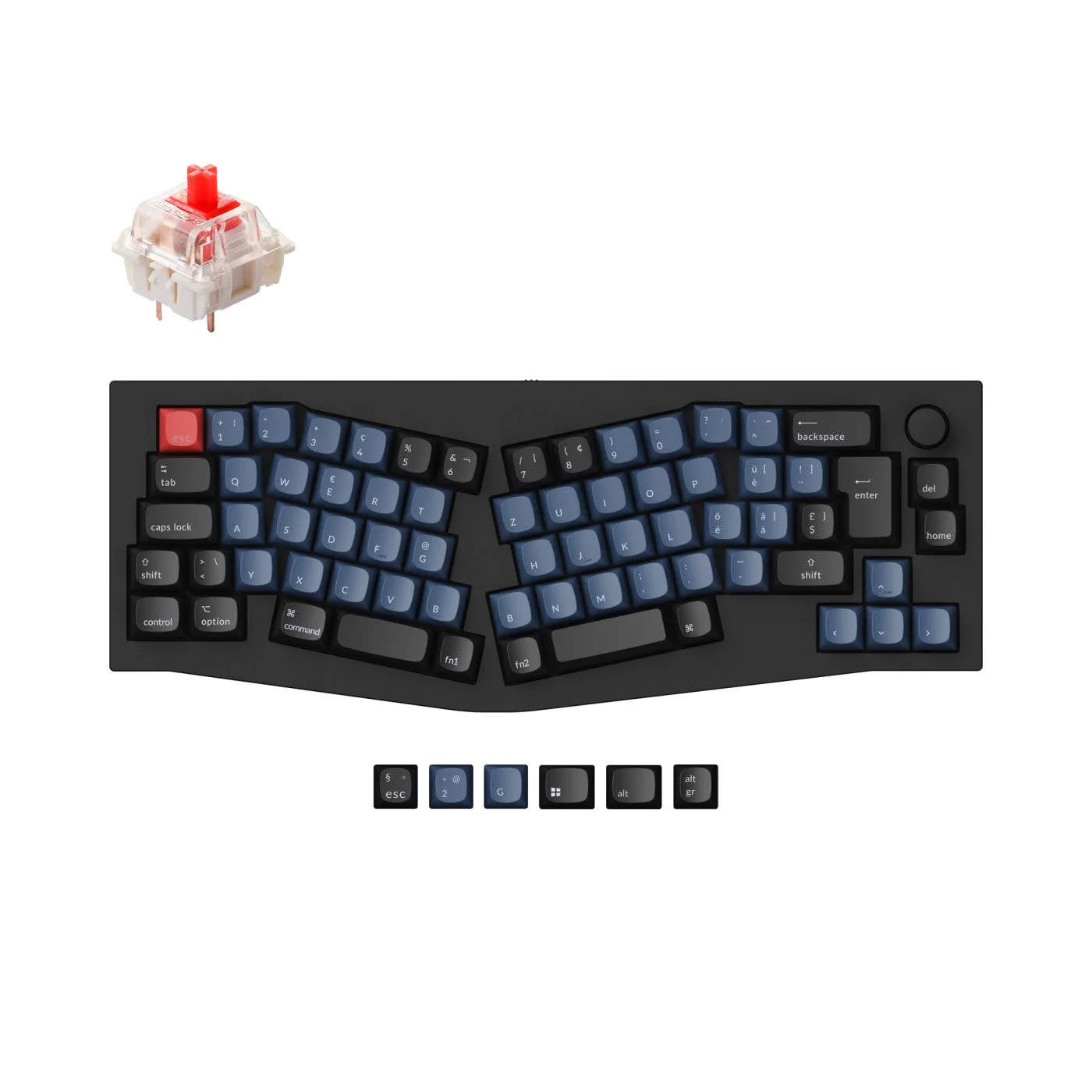 Keychron Q8 (Alice Layout) QMK Custom Mechanical Keyboard ISO Layout Collection - Image 11