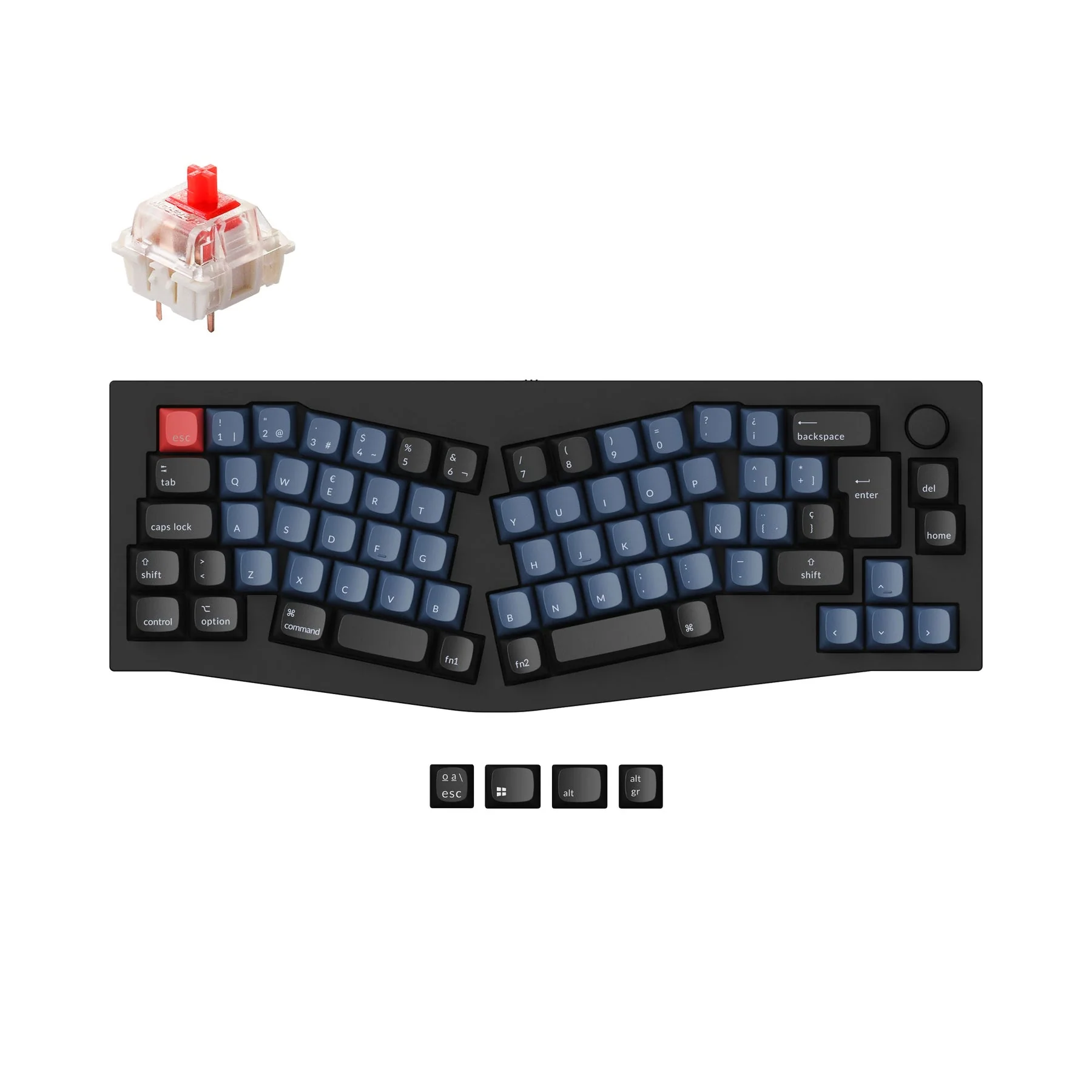 Keychron Q8 (Alice Layout) QMK Custom Mechanical Keyboard ISO Layout Collection - Image 9