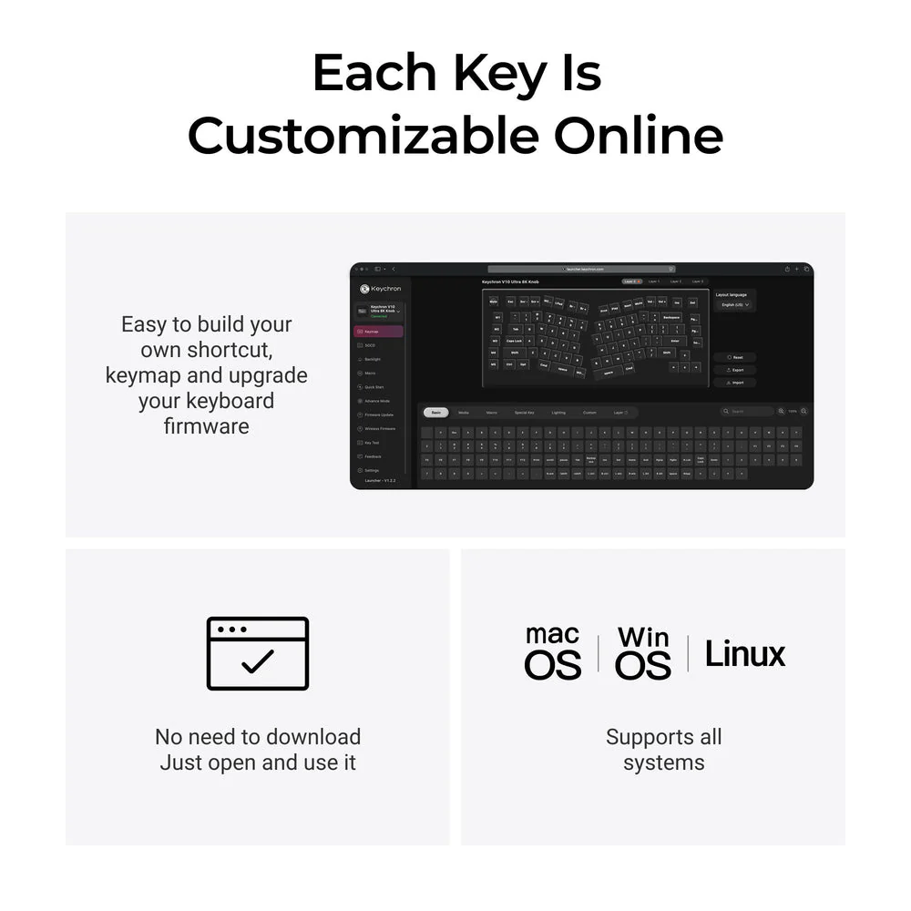 Keychron V10 Ultra 8K Wireless Custom Mechanical Keyboard (US ANSI Layout) - Image 7